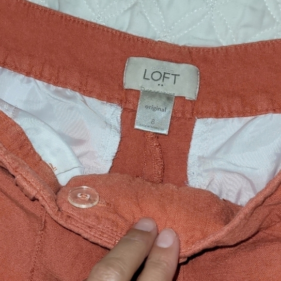 Loft Women's linen rayon blend shorts 8 - Picture 3 of 5